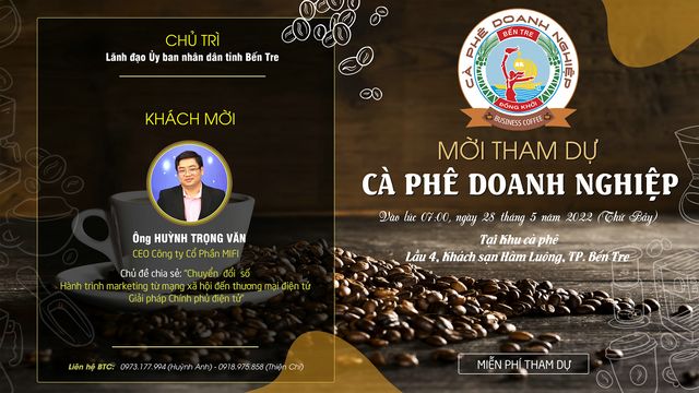 Mời tham dự “Cà phê doanh nghiệp” định kỳ tháng 5/2022
