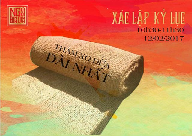 Xác lập Kỷ lục: “Tấm thảm xơ dừa dài nhất Việt Nam”